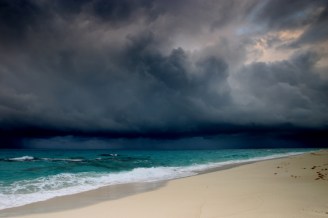 storm approaching beach